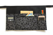 Load image into Gallery viewer, Black half apron with pockets - zipper pocket utility apron for women - Tracey Lipman