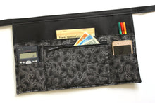 Load image into Gallery viewer, Black half apron with pockets - zipper pocket utility apron for women - Tracey Lipman