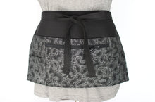 Load image into Gallery viewer, Black half apron with pockets - zipper pocket utility apron for women - Tracey Lipman