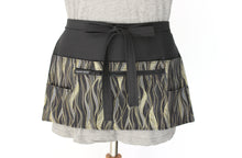 Load image into Gallery viewer, Black utility apron with zipper pocket for teacher vendor server