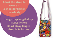 Load image into Gallery viewer, Minimalist crossbody cell phone purse for cat lover