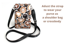 Load image into Gallery viewer, Minimalist crossbody cell phone bag - coffee lover gift