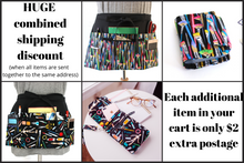 Load image into Gallery viewer, Artsy loyalty and credit card holder wallet for art student or teacher