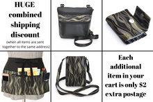 Load image into Gallery viewer, Black fabric loyalty and credit card holder wallet for women