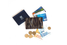 Load image into Gallery viewer, Small minimalist wallet - black gold silver fabric mini slim wallet