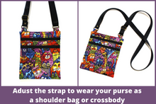 Load image into Gallery viewer, Small crossbody bag - phone bag colorful cat print - cat lover gift - Tracey Lipman