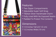 Load image into Gallery viewer, Small crossbody bag - phone bag colorful cat print - cat lover gift - Tracey Lipman