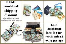 Load image into Gallery viewer, Succulent fabric loyalty and credit card holder wallet for plant lady