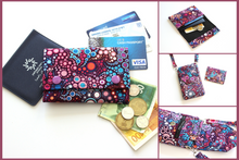 Load image into Gallery viewer, Minimalist wallet - vegan fabric small wallet for cards coins and cash