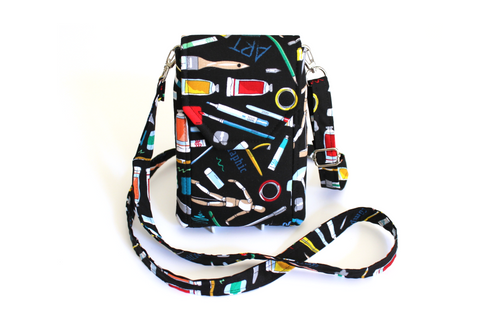 Phone bag for art lovers - small crossbody / shoulder bag for artist - Tracey Lipman