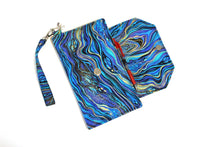 Load image into Gallery viewer, Family Passport Holder - Family Travel Wallet - Fabric Passport Wallet for women - Travel Document Holder - multiple passport holder - blue