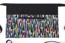 Load image into Gallery viewer, teacher apron with pockets - half apron with zipper pocket - vendor apron - waist apron - craft apron - 6 pocket apron - utility apron