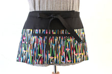 Load image into Gallery viewer, teacher apron with pockets - half apron with zipper pocket - vendor apron - waist apron - craft apron - 6 pocket apron - utility apron