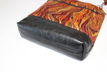 Load image into Gallery viewer, burnt orange purse - small crossbody bag - fabric purse for women - vegan leather purse - zipper purse - gift for her - everyday bag