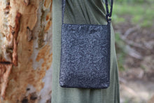 Load image into Gallery viewer, black crossbody bag for women vegan fabric, lots of pockets, zipper closure, adjustable strap, lightweight medium shoulder bag, cross body
