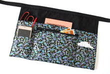 Load image into Gallery viewer, vendor apron with pockets - teacher apron - utility apron with zipper pocket - servor apron - waitress apron - half apron - money apron