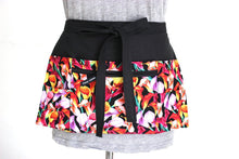 Load image into Gallery viewer, floral teacher apron with zipper pocket - vendor apron for women - calla lily pocket apron gift for florist - utility apron event planner