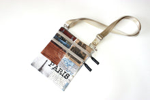 Load image into Gallery viewer, Paris small travel bag - lightweight travel purse for women - cross body zipper purse - Eiffel Tower - Wanderlust - Travel Gift for Her