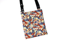 Load image into Gallery viewer, small travel bag - lightweight travel purse - fabric crossbody bag - cross body purse - gap year gift - gift for traveler woman travel gift