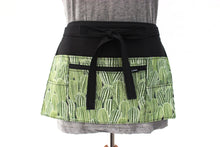 Load image into Gallery viewer, cactus apron - vendor apron for women - farmers market apron zipper pocket - gift for florist - utility apron - half apron - waist apron