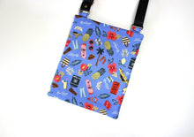 Load image into Gallery viewer, small travel purse - travel bag for girls - cross body zipper purse - crossbody bag - gap year gift - camp gifts for kids - vacation gift