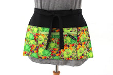 Load image into Gallery viewer, frog apron with pockets - toad apron for teacher appreciation gift - gift for teacher apron - half apron with zipper pocket - frog and toad