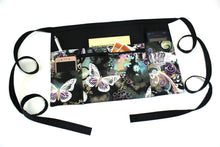 Load image into Gallery viewer, Butterfly Half Apron with Pockets - Vendor Apron with Zipper Pocket - Waist Apron - Craft Show Apron - Farmers Market Apron - Money Apron
