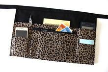 Load image into Gallery viewer, waitress apron - vendor apron - half apron - teacher apron - pocket apron - server apron - utility apron - farmers market apron - cheetah