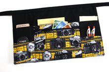 Load image into Gallery viewer, vendor apron with pockets - utility apron with zipper pocket - camera apron for photographer gift - half apron - money apron - craft apron