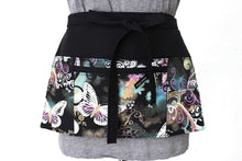 Load image into Gallery viewer, Butterfly Half Apron with Pockets - Vendor Apron with Zipper Pocket - Waist Apron - Craft Show Apron - Farmers Market Apron - Money Apron