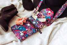 Load image into Gallery viewer, Cell phone purse - small crossbody bag - cell phone wallet - crossbody iphone purse - purple smartphone purse - cell phone pouch - phone bag