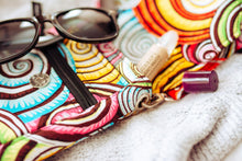 Load image into Gallery viewer, cell phone pouch, small crossbody bag, small essentials bag, grab and go bag, fabric cell phone purse, dog walking bag, phone bag