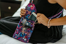 Load image into Gallery viewer, Cell phone purse - small crossbody bag - cell phone wallet - crossbody iphone purse - purple smartphone purse - cell phone pouch - phone bag