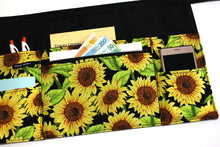 Load image into Gallery viewer, vendor apron with pockets - half apron with zipper pocket - waitress apron - waist apron for women - 6 pocket apron - teacher utility apron