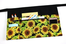 Load image into Gallery viewer, vendor apron with pockets - half apron with zipper pocket - waitress apron - waist apron for women - 6 pocket apron - teacher utility apron