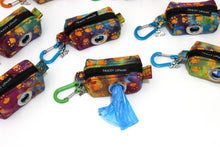 Load image into Gallery viewer, paw print poop bag holder carrier dispenser, dog walker gift, dog lover gift, dog owner gift, dog mom gift, dog waste bag holder