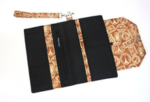 Load image into Gallery viewer, Travel Wallet, Travel Document Holder, Travel Organizer, Boarding Pass Wallet, Family Passport Holder, Fabric Vegan Large Passport Wallet