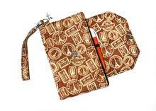 Load image into Gallery viewer, Travel Wallet, Travel Document Holder, Travel Organizer, Boarding Pass Wallet, Family Passport Holder, Fabric Vegan Large Passport Wallet