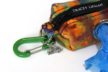 Load image into Gallery viewer, paw print poop bag holder carrier dispenser, dog walker gift, dog lover gift, dog owner gift, dog mom gift, dog waste bag holder