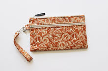 Load image into Gallery viewer, Travel pouch passport holder for 4 6 8 10 12 passports, Paris France French family passport wallet, cotton vegan fabric double zipper pouch