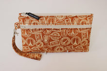 Load image into Gallery viewer, Travel pouch passport holder for 4 6 8 10 12 passports, Paris France French family passport wallet, cotton vegan fabric double zipper pouch