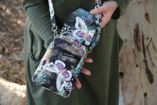 Load image into Gallery viewer, Cell phone purse - iphone wallet purse - mobile phone bag - small crossbody bag - butterfly purse - cell phone wallet purse - sling purse