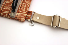 Load image into Gallery viewer, Paris Fabric Small Crossbody bag for women, teen and tween girls, vegan travel bag passport holder, cross body purse phone bag, airport bag