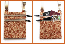 Load image into Gallery viewer, Paris Fabric Small Crossbody bag for women, teen and tween girls, vegan travel bag passport holder, cross body purse phone bag, airport bag