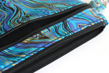 Load image into Gallery viewer, Travel pouch passport wallet for 4 6 8 10 12 passports, family passport holder, cotton vegan fabric double zipper pouch