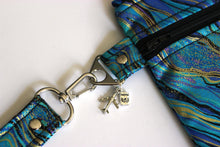 Load image into Gallery viewer, Travel pouch passport wallet for 4 6 8 10 12 passports, family passport holder, cotton vegan fabric double zipper pouch