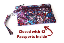 Load image into Gallery viewer, Travel pouch passport holder, travel document holder, family travel wallet for multiple passports and boarding passes, 4 6 8 10 12 passports