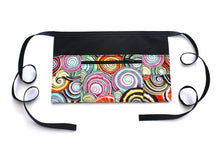 Load image into Gallery viewer, teacher apron with pockets, waitress apron, server apron, half apron, vendor apron with zipper pocket, utility waist apron, craft apron