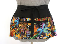 Load image into Gallery viewer, Teacher apron with pockets, waitress apron, server apron, vendor apron with zipper pocket, half apron, waist apron, utility apron, craft