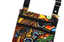 Load image into Gallery viewer, small crossbody bag, Goanna, lizard, sling bag for women, cross body bag, teen girl gifts, fabric purse, zipper bag, phone bag, grab and go